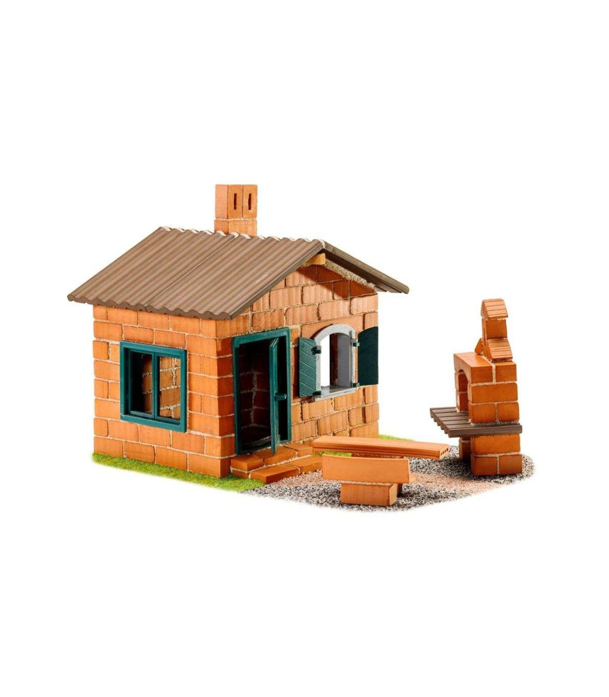 Set de construit din caramizi in miniatura - Casuta cu gratar