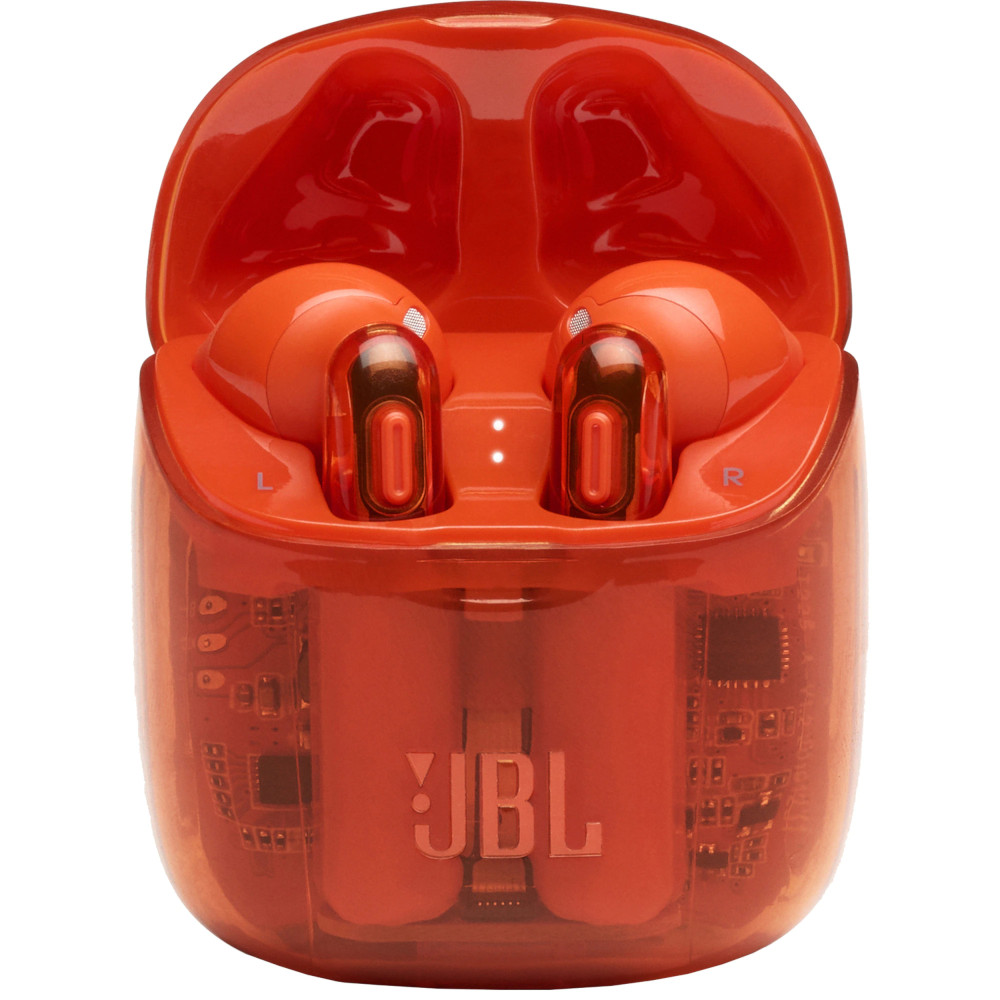 Casti True Wireless JBL Tune 225TWS, Bluetooth, Asistent vocal, Microfon, Pure Bass, Ghost Edition Orange