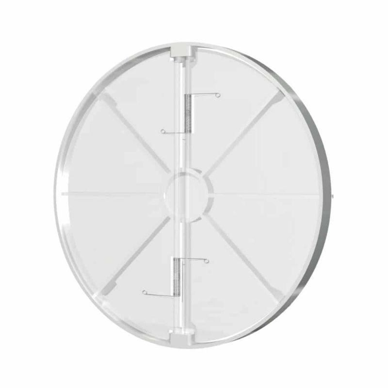 Clapeta antiretur pentru ventilator baie Ø125mm, plastic Alb