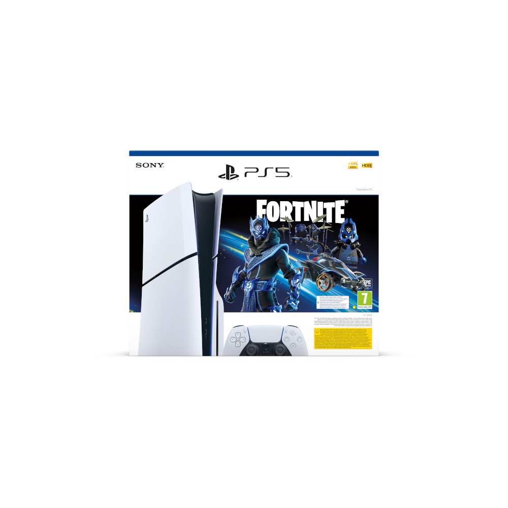 Consola Sony PS5 Slim Fortnite Cobalt , D Chassis, 1 TB, Alb + Bundle Fortnite Cobalt Star