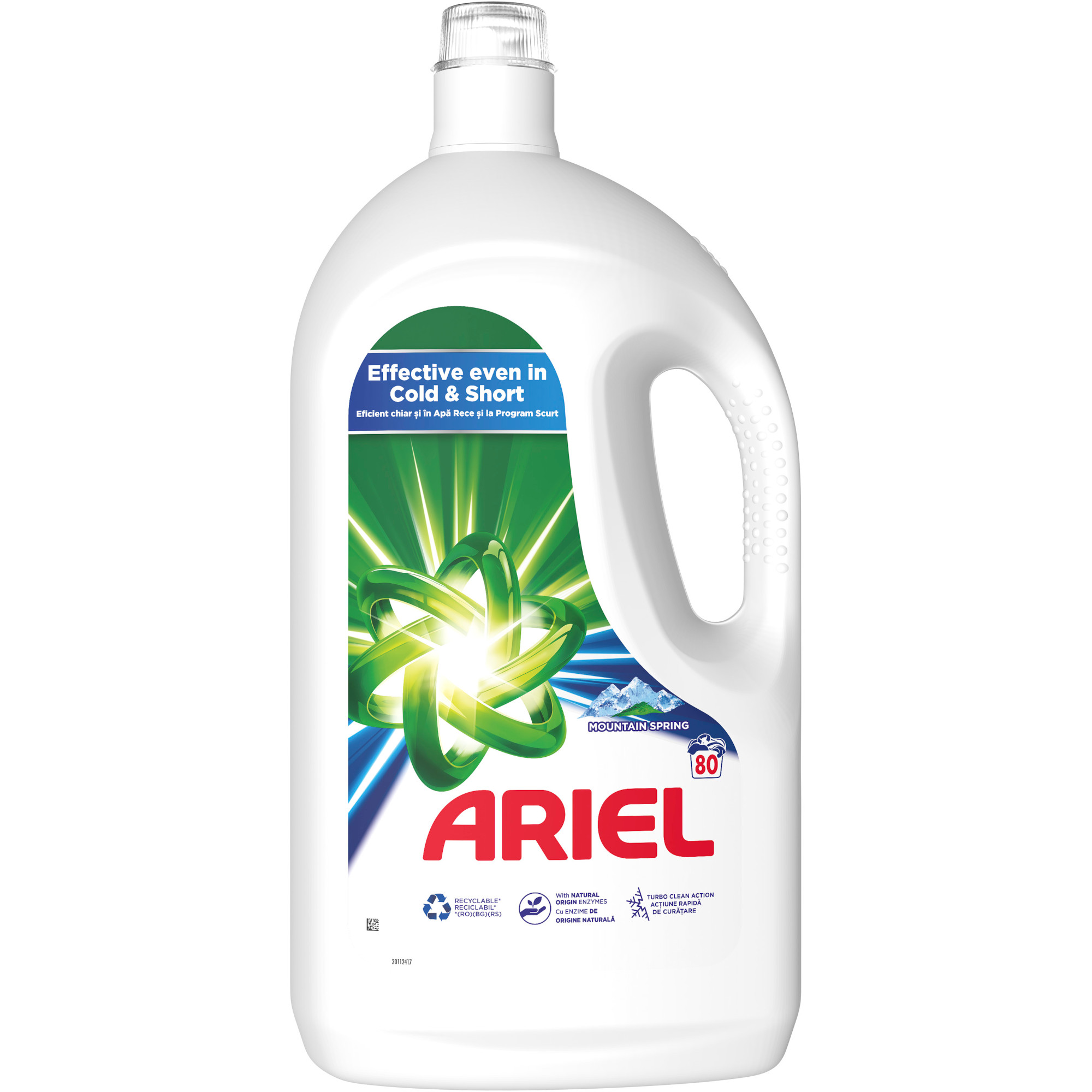 Detergent Automat Lichid Ariel Mountain Spring, 80 spalari, 4 Litri