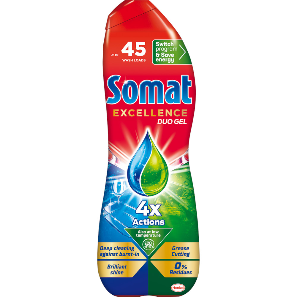 Detergent lichid Somat Excellence Gel pentru masina de spalat vase, 45 spalari