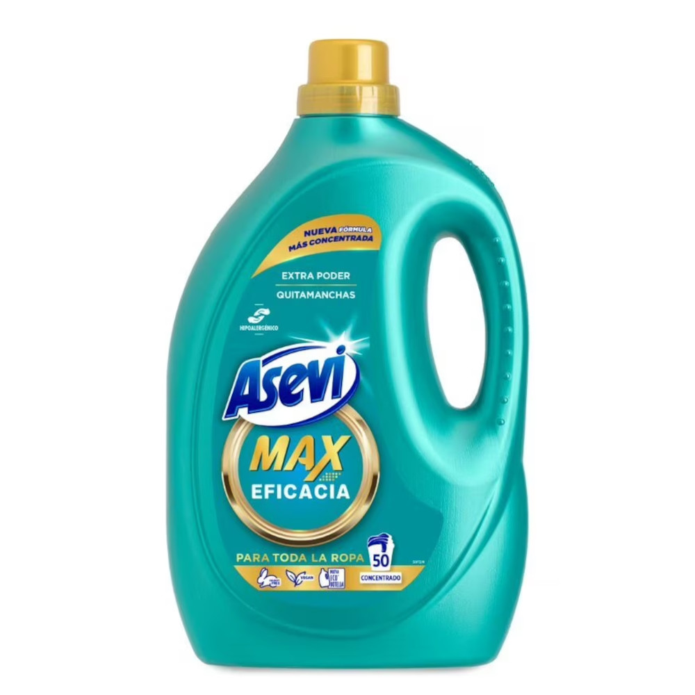 Detergent Rufe, Asevi Max Eficacia, 50 spalari, 2.500ml