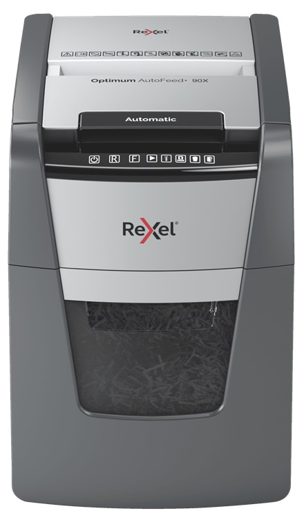 Distrugator Documente Automat Rexel Optimum 90x, P4, Cross-cut (confeti), 90 Coli, Cos 34l