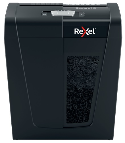 Distrugator Documente Manual Rexel Secure X 8, P4, Cross-cut (confeti), 8 Coli, 14l, Negru