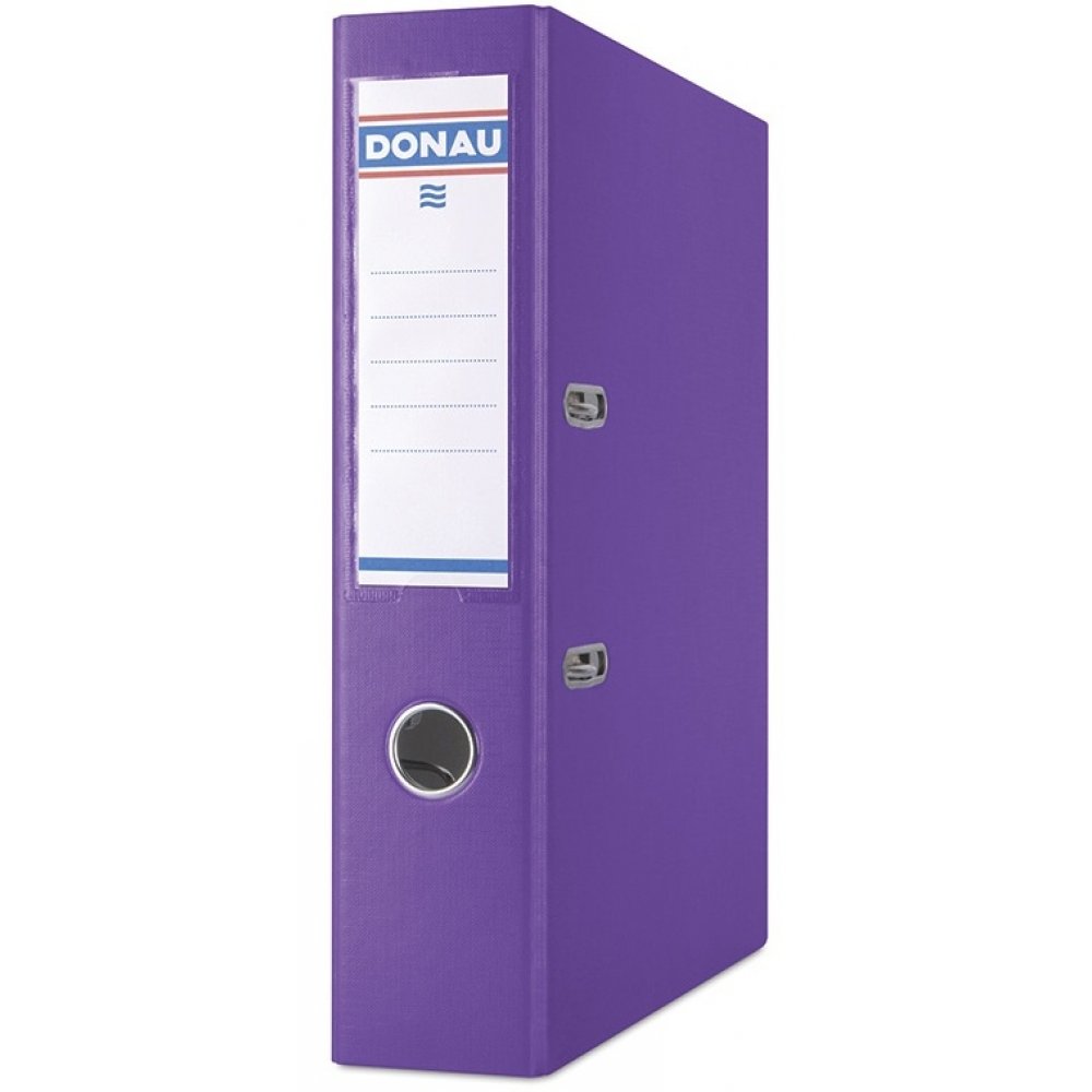 Biblioraft A4, Plastifiat Pp/pp, Margine Metalica, 75 Mm, Donau Premium - Violet