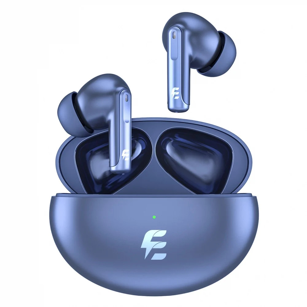 Casti True Wireless E-Boda Supreme Sound, Bluetooth, In-ear, Microfon, Noise Cancelling, Albastru