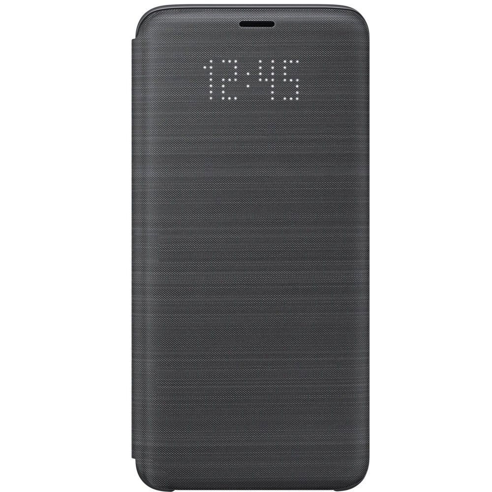 Husa LED Flip Wallet Samsung pentru Galaxy S9, Negru