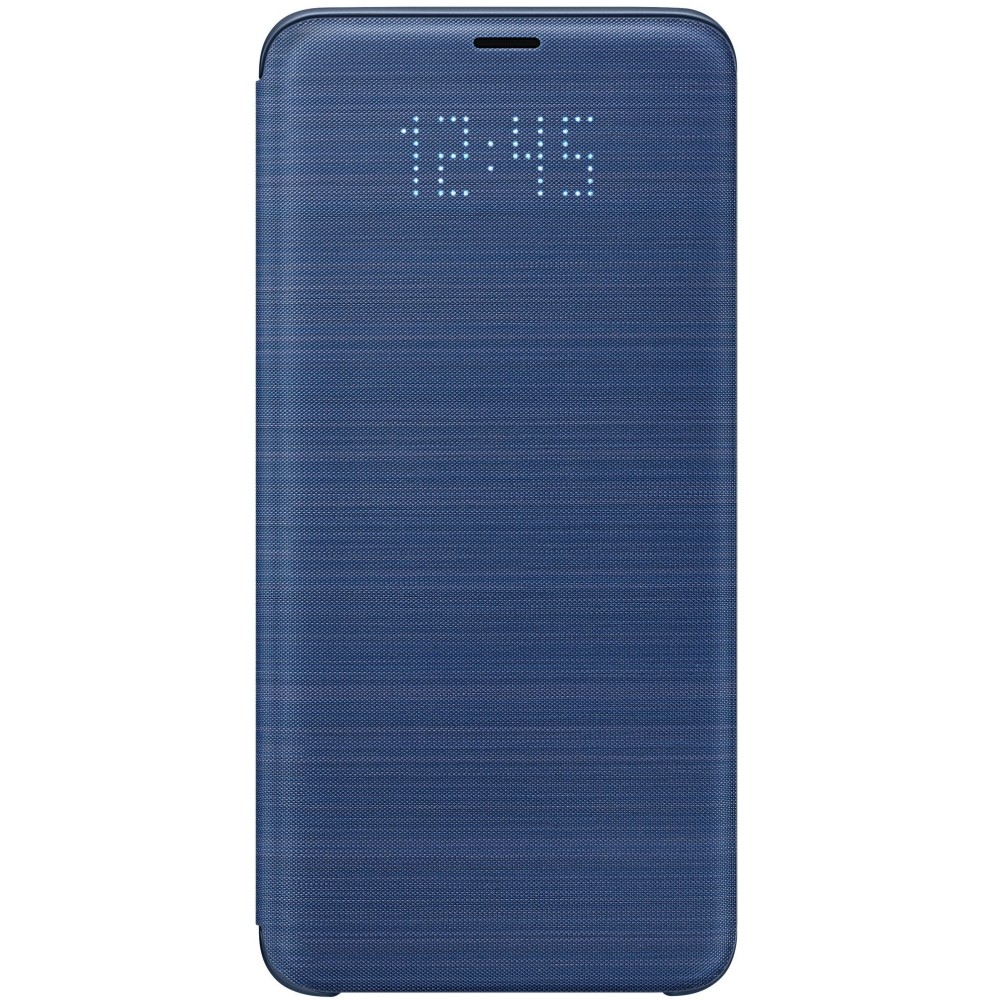 Husa LED Flip Wallet Samsung pentru Galaxy S9 Plus, Albastru