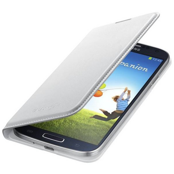 Husa Flip Cover Samsung EF-NI950BWEGWW pentru Galaxy S4, Alb