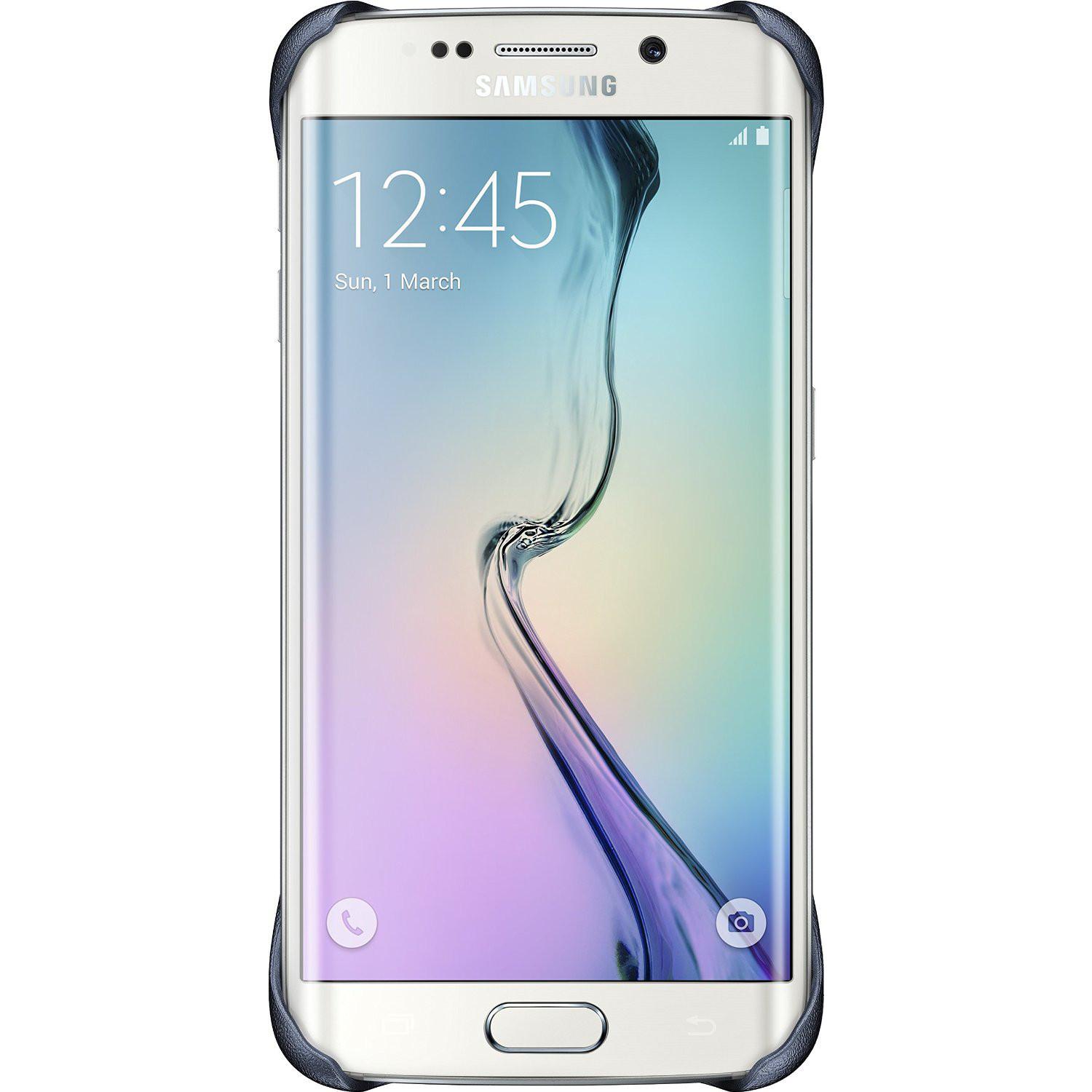 Capac de protectie Samsung EF-YG925BBEGWW pentru Galaxy S6 Edge, Albastru inchis