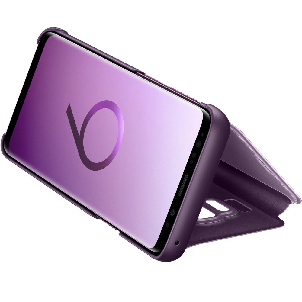 Husa Clear View Stand Cover Samsung pentru Galaxy S9, Violet