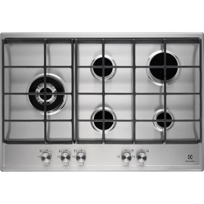 Plita incorporabila Electrolux EGH7353SOX, Gaz, 5 Arzatoare, Aprindere electrica, 57 cm, Inox