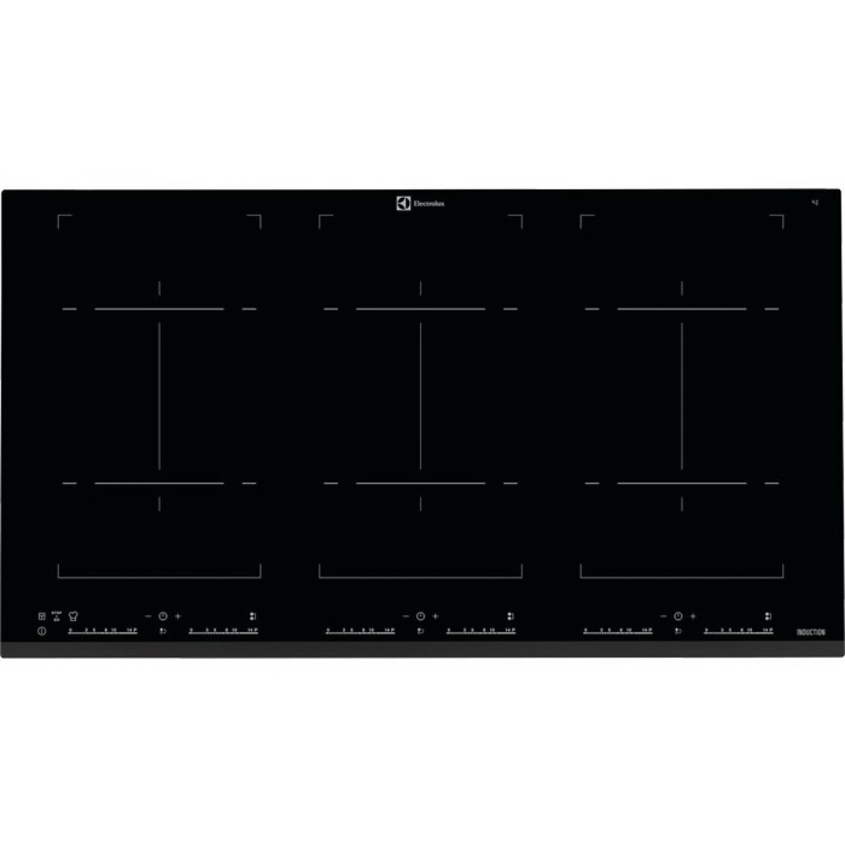 Plita incorporabila Electrolux EHH9967FOZ, Inductie, Booster 6 Zone, Touch control, 91 cm