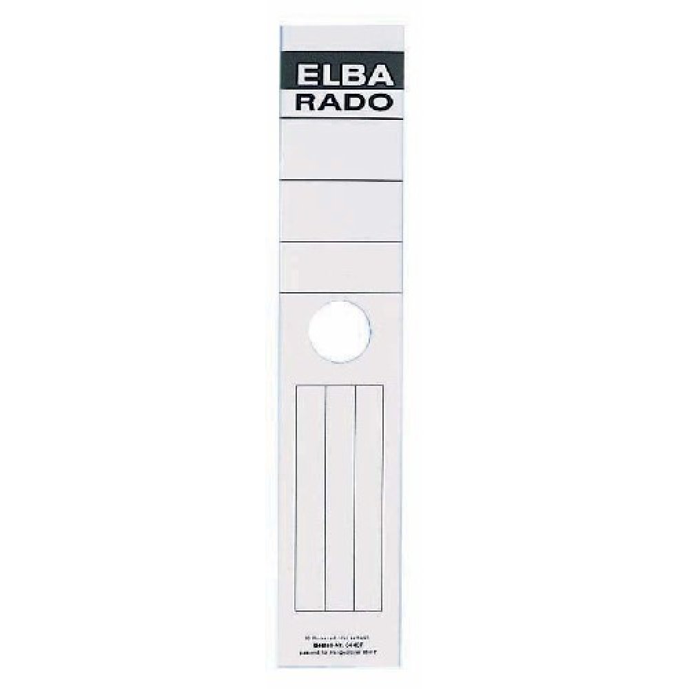 Etichete Albe Autoadezive Pentru Biblioraft Suspendabil 59 X 290 Mm, 10/set, Elba