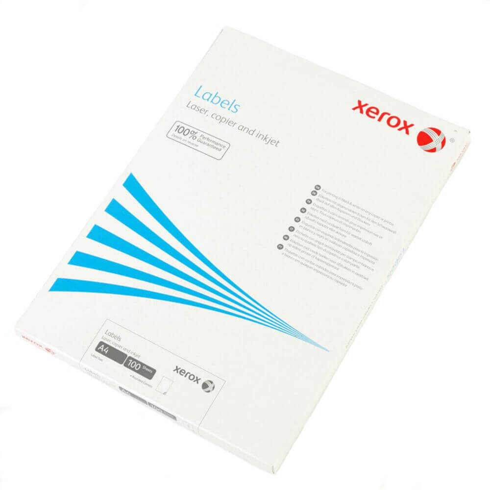 Etichete Autoadezive Xerox, 40/A4, 52.5x29.7 mm, 100 Coli/Set, Colturi Drepte