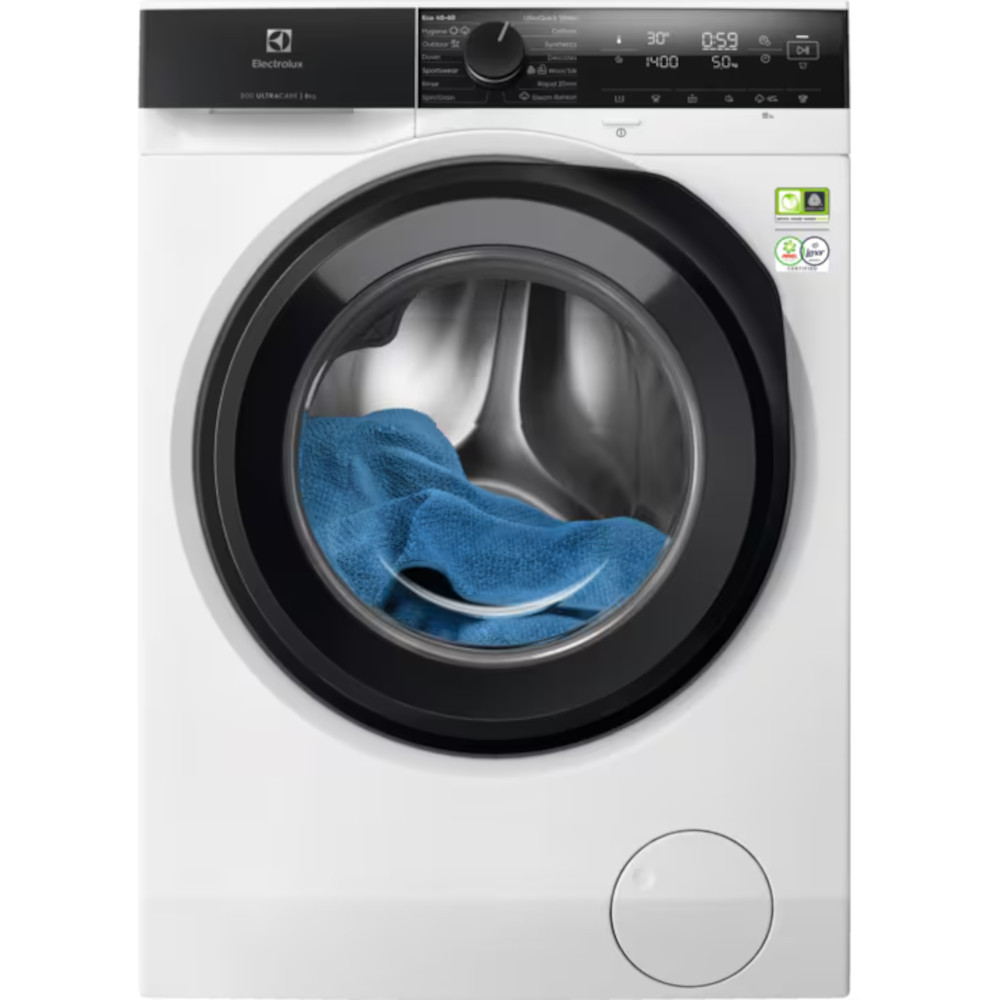 Masina de spalat rufe Electrolux Ecoline EW8F4482E, 1400 RPM, 8 kg, SteamCare, Alb, Clasa A