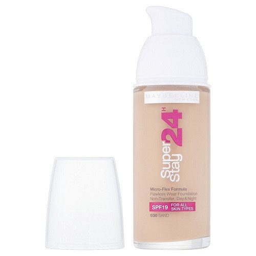 Fond de ten, Maybelline, Superstay 24 H Micro-Flex, 030 Sable Sand, 30 ml