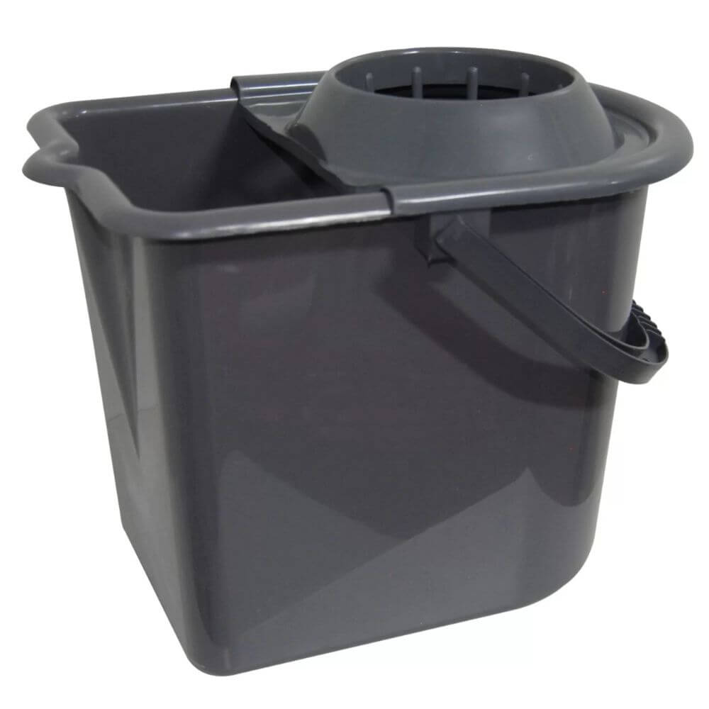 Galeata Mop cu Storcator, 13L, Polipropilena, Culoare Gri