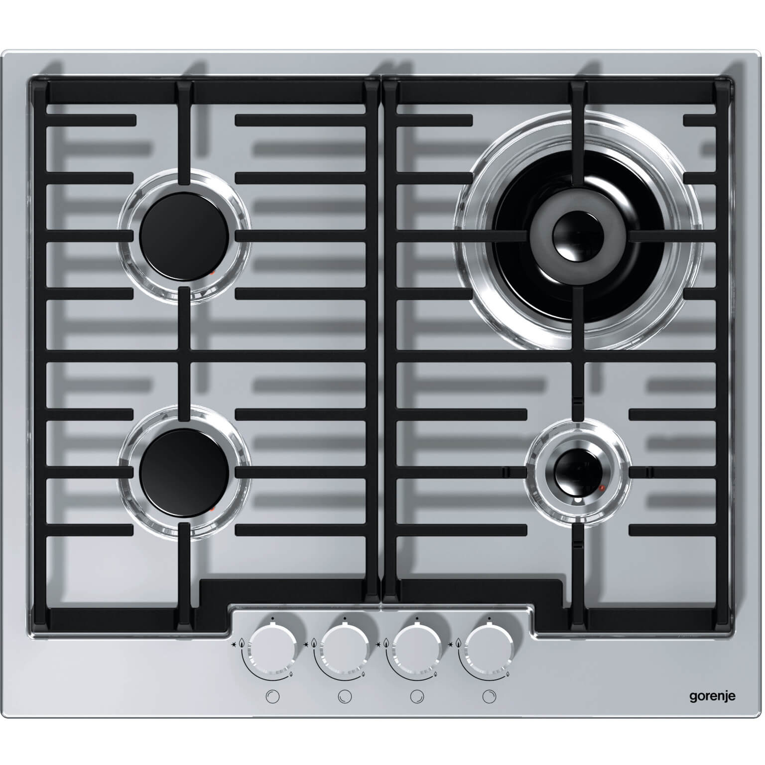 Plita incorporabila Gorenje GW6N41IX, Gaz, 4 Arzatoare (WOK)