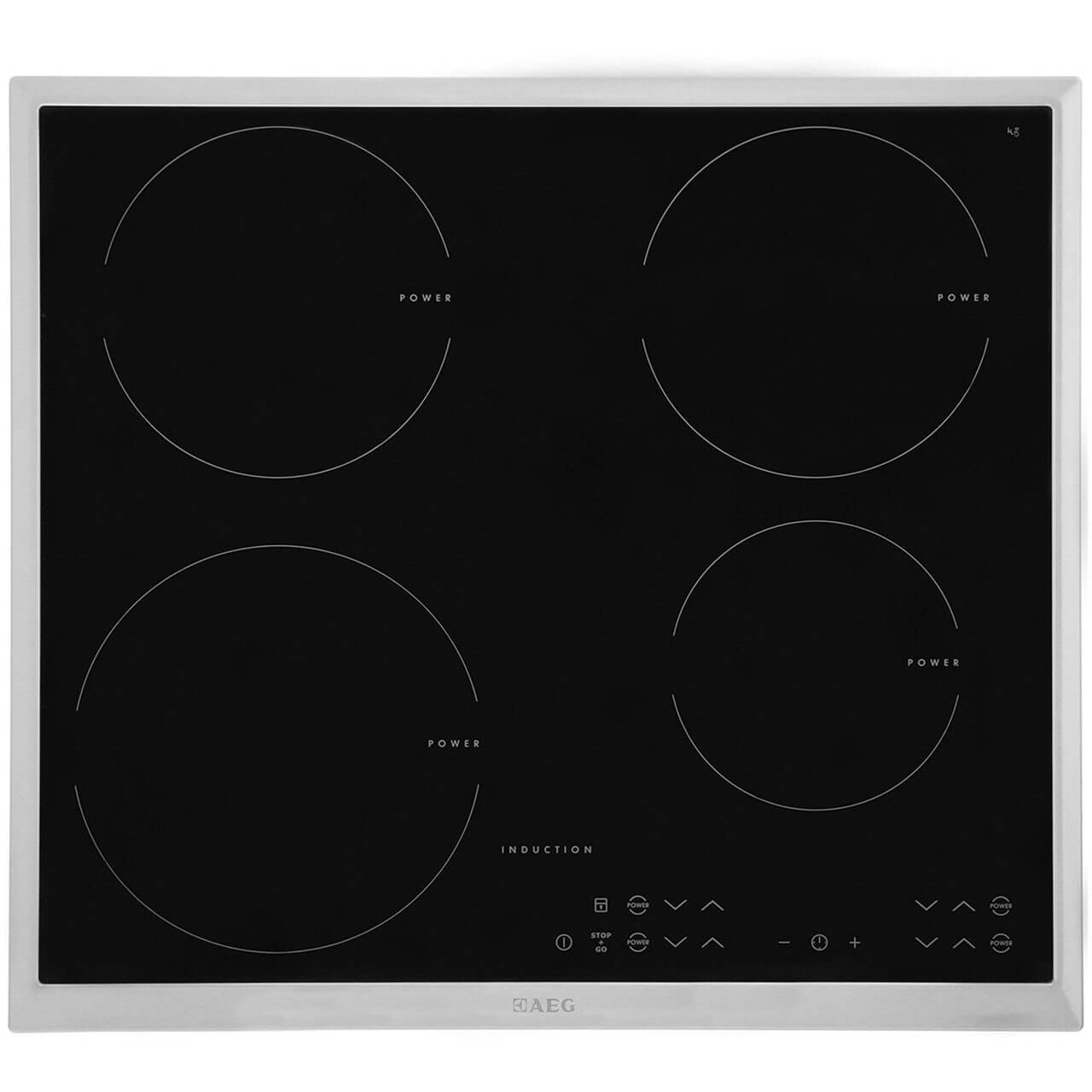 Plita incorporabila AEG HK634200XB, Inductie, 4 zone de gatit