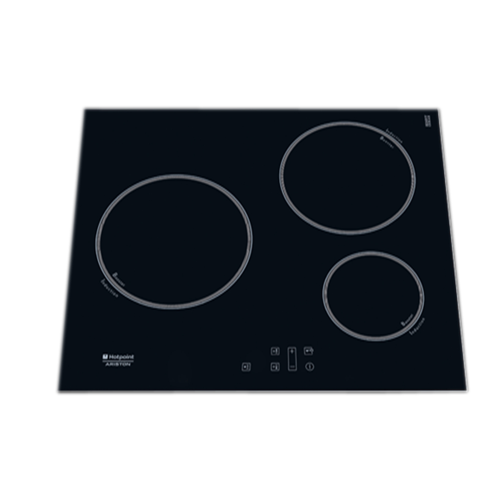 Plita incorporabila Hotpoint KIB 633 C E, Inductie, 3 Zone de gatit, Touch control, Sticla neagra