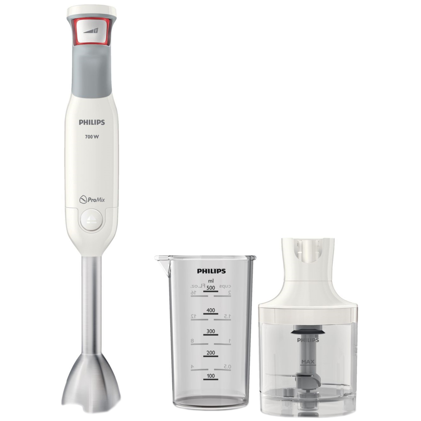 Mixer vertical Philips Avance Collection Pro HR1641/00, 700 W, Speed Touch + Functie Turbo, 0.6L, Alb