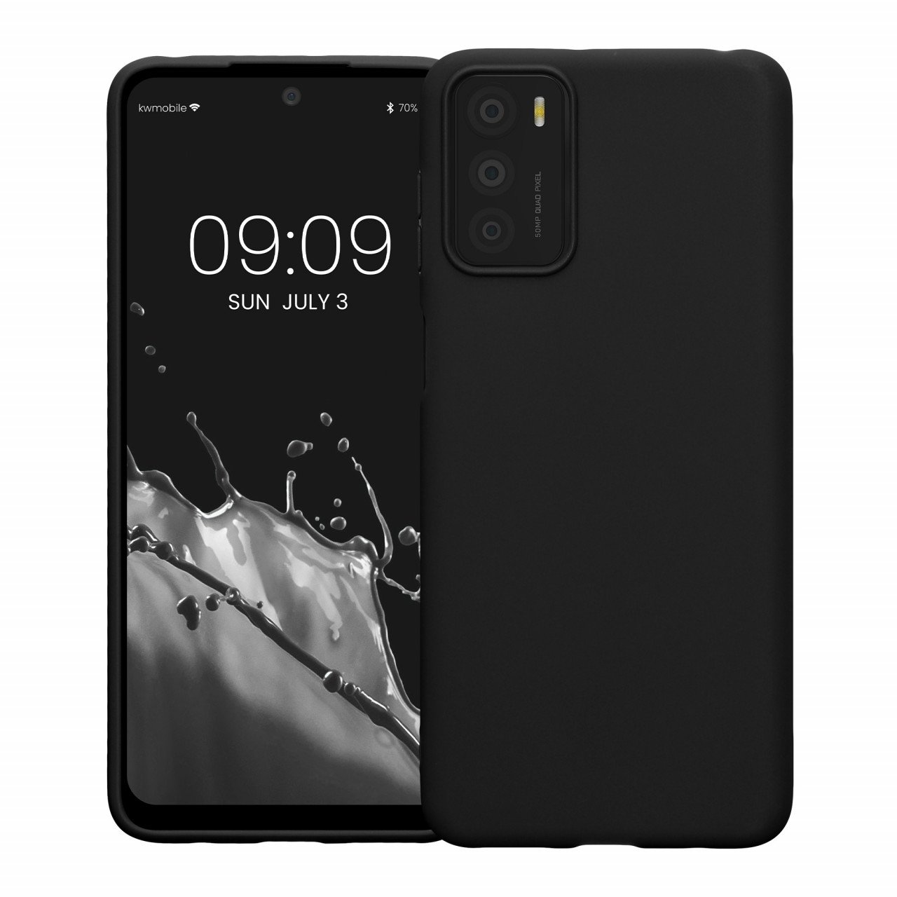 Husa Kwmobile pentru Motorola Moto G42, Silicon, Negru, 59182.47