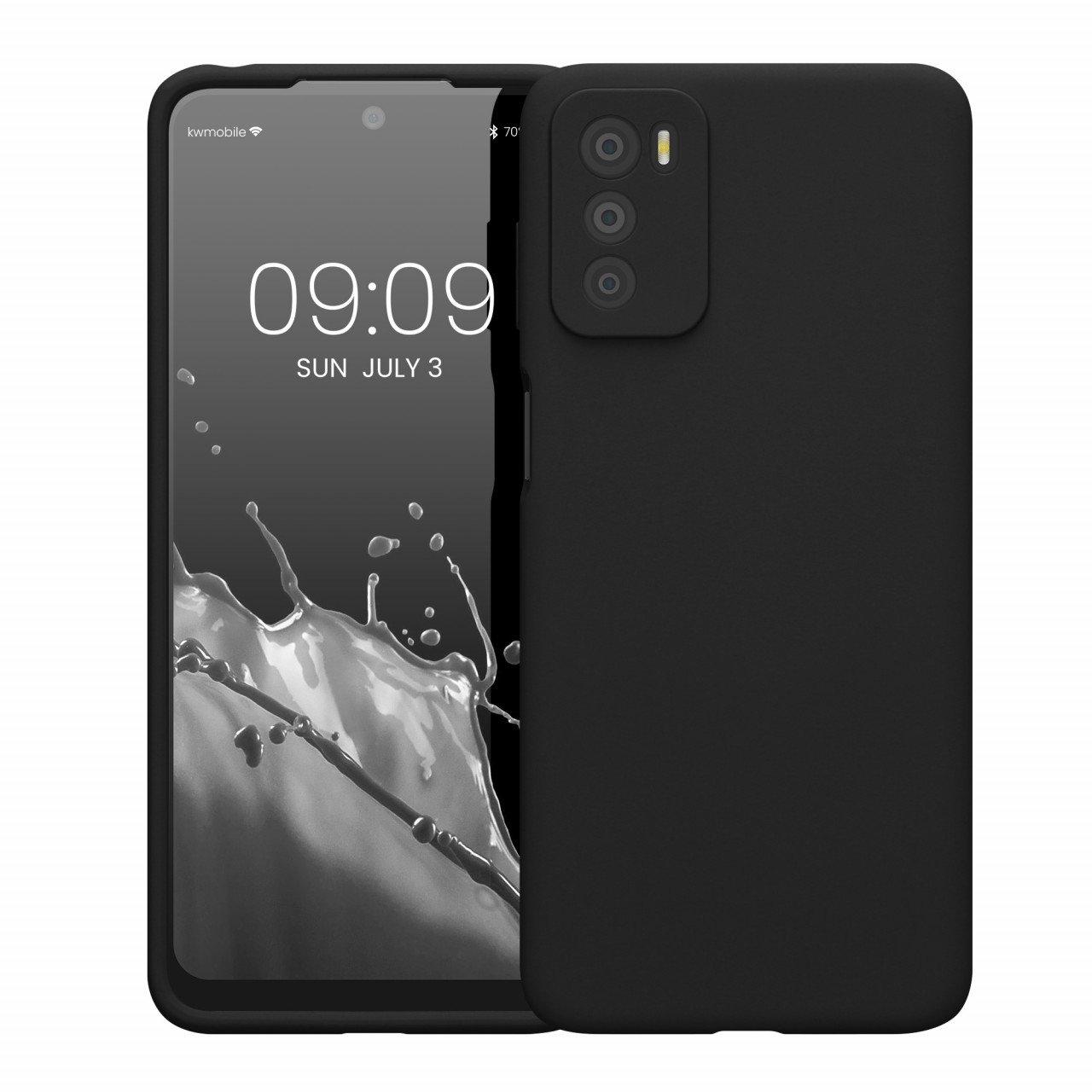 Husa Kwmobile pentru Motorola Moto G42, Silicon, Negru, 59185.01