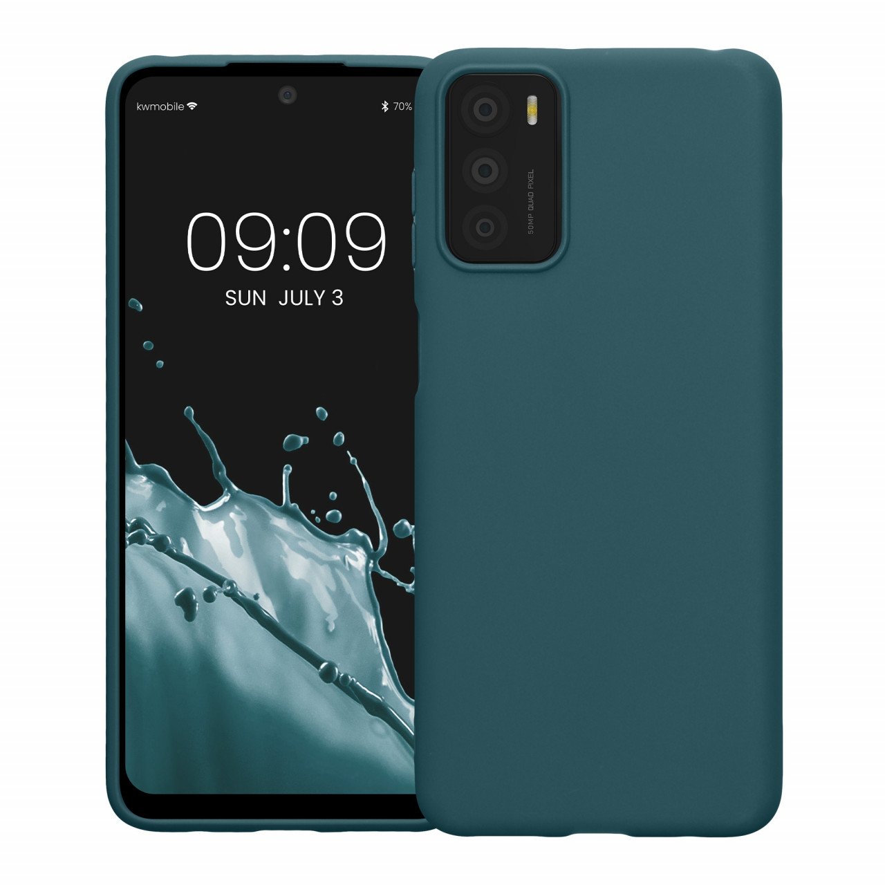 Husa Kwmobile pentru Motorola Moto G42, Silicon, Verde, 59182.78