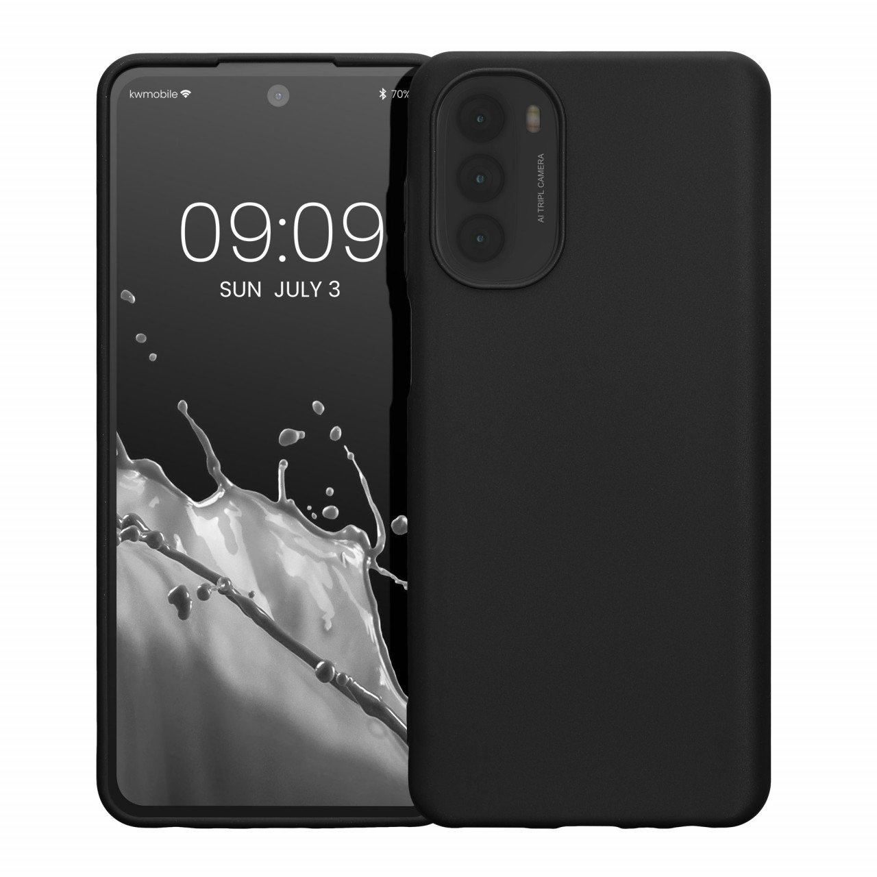 Husa Kwmobile pentru Motorola Moto G62, Silicon, Negru, 59171.47