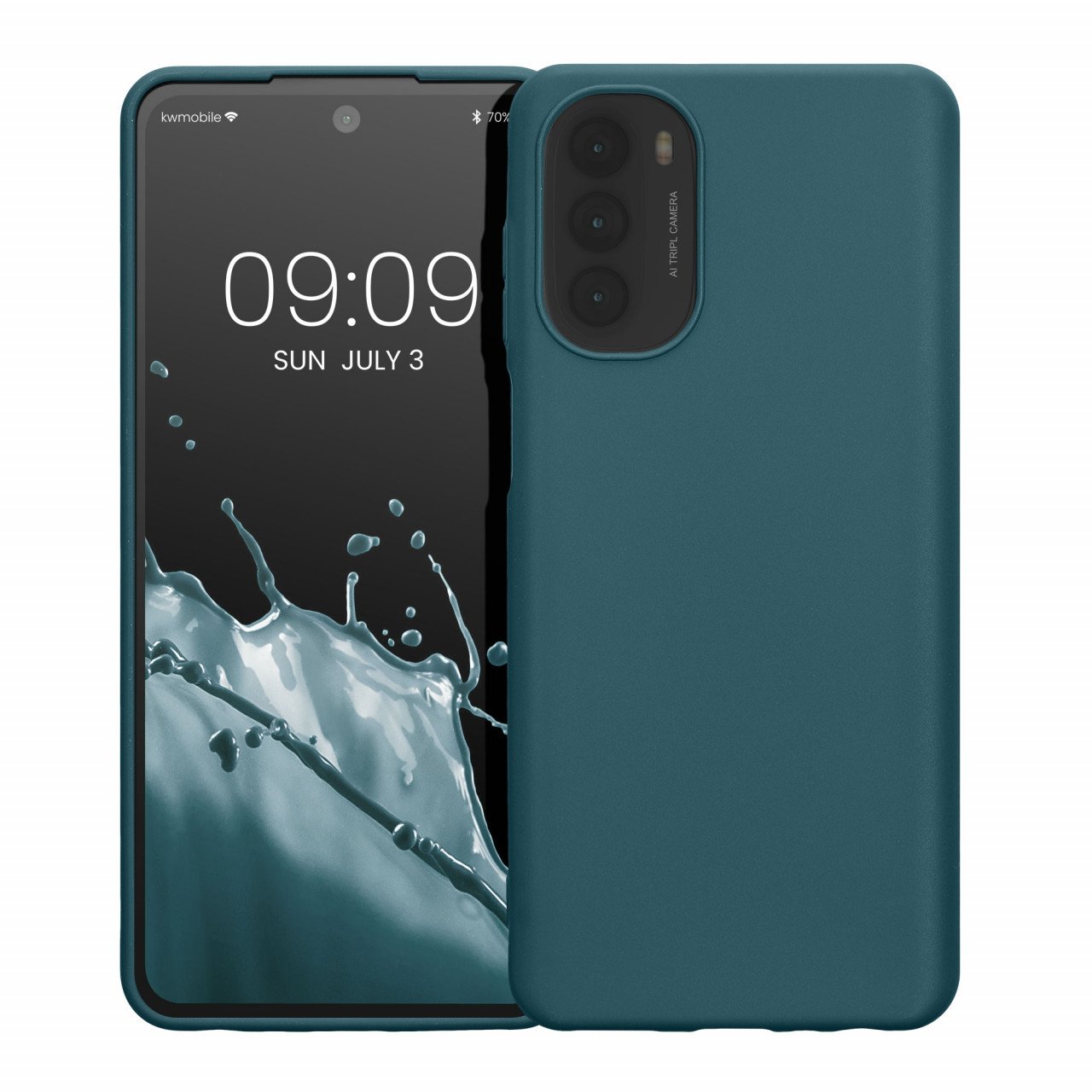 Husa Kwmobile pentru Motorola Moto G62, Silicon, Verde, 59171.78