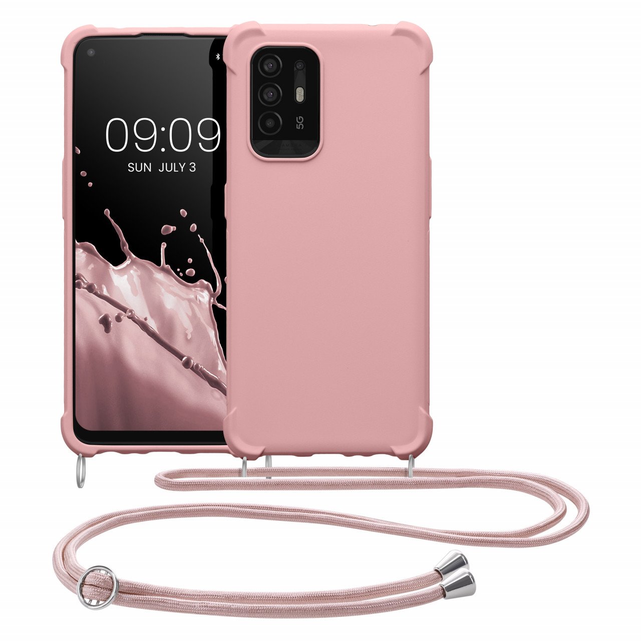 Husa Kwmobile pentru OPPO A94 5G, Silicon, Roz, 59144.154