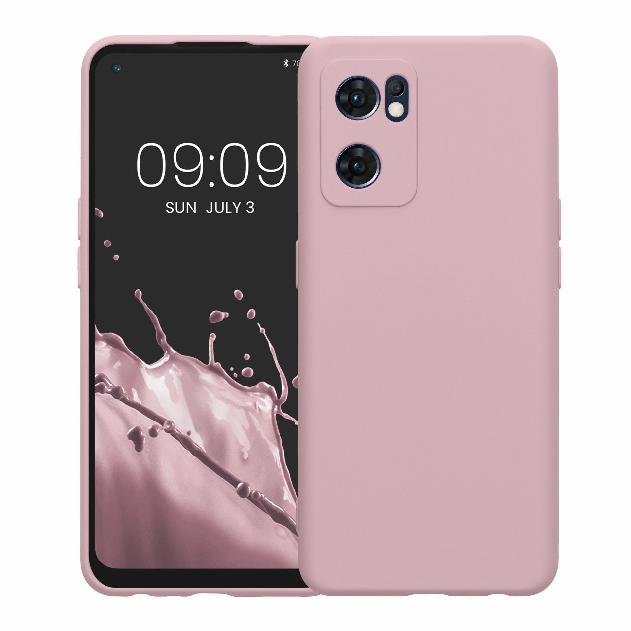 Husa Kwmobile pentru OPPO Find X5 Lite, Silicon, Mov, 57633.140