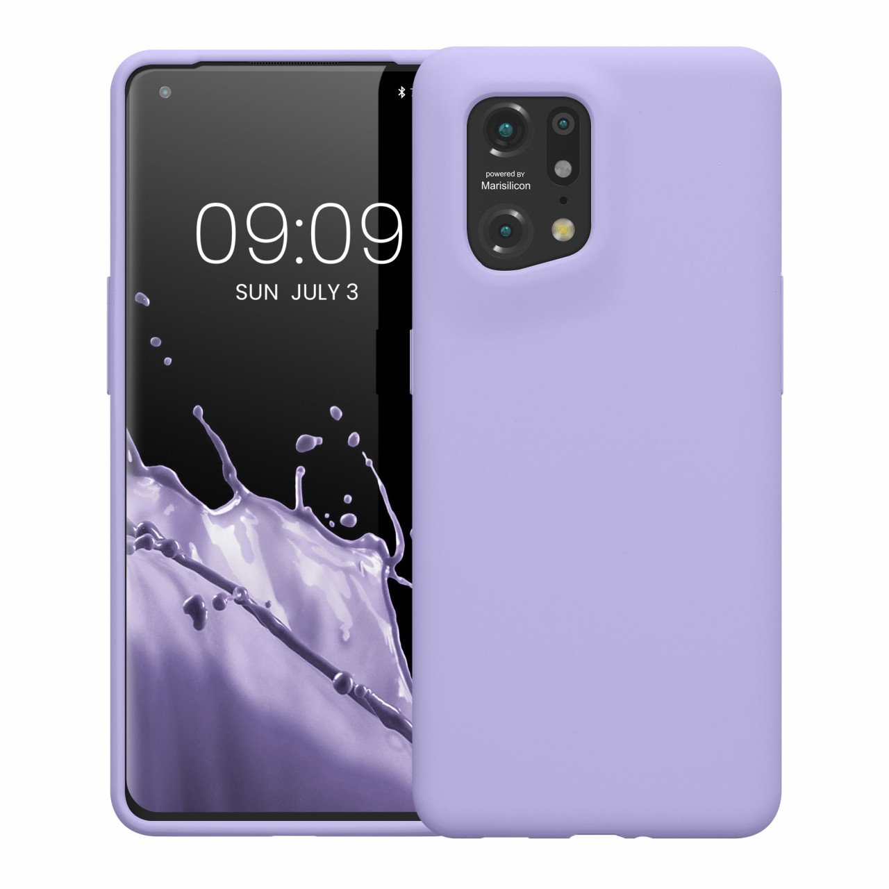 Husa Kwmobile pentru OPPO Find X5, Silicon, Mov, 57629.108