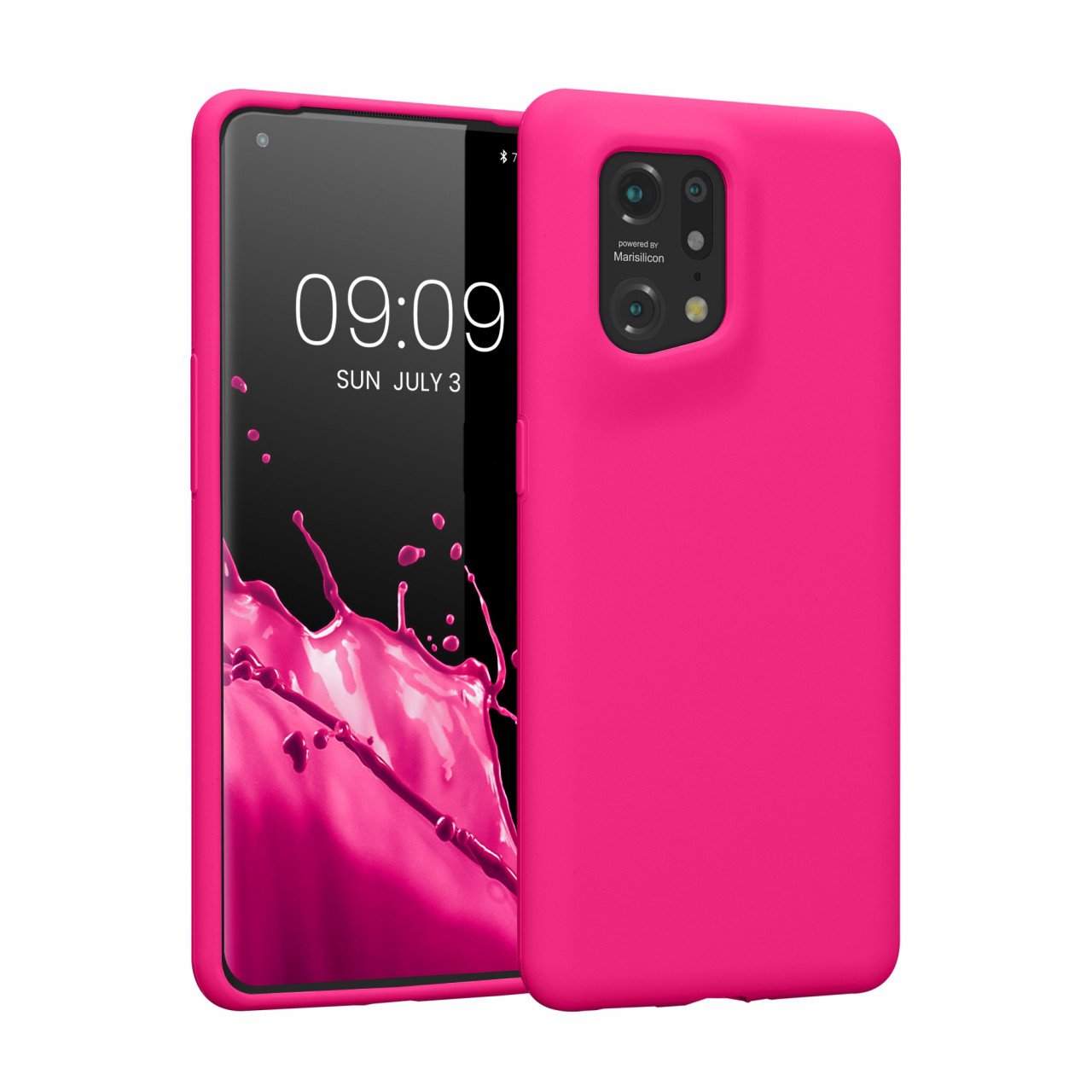 Husa Kwmobile pentru OPPO Find X5, Silicon, Roz, 57629.77