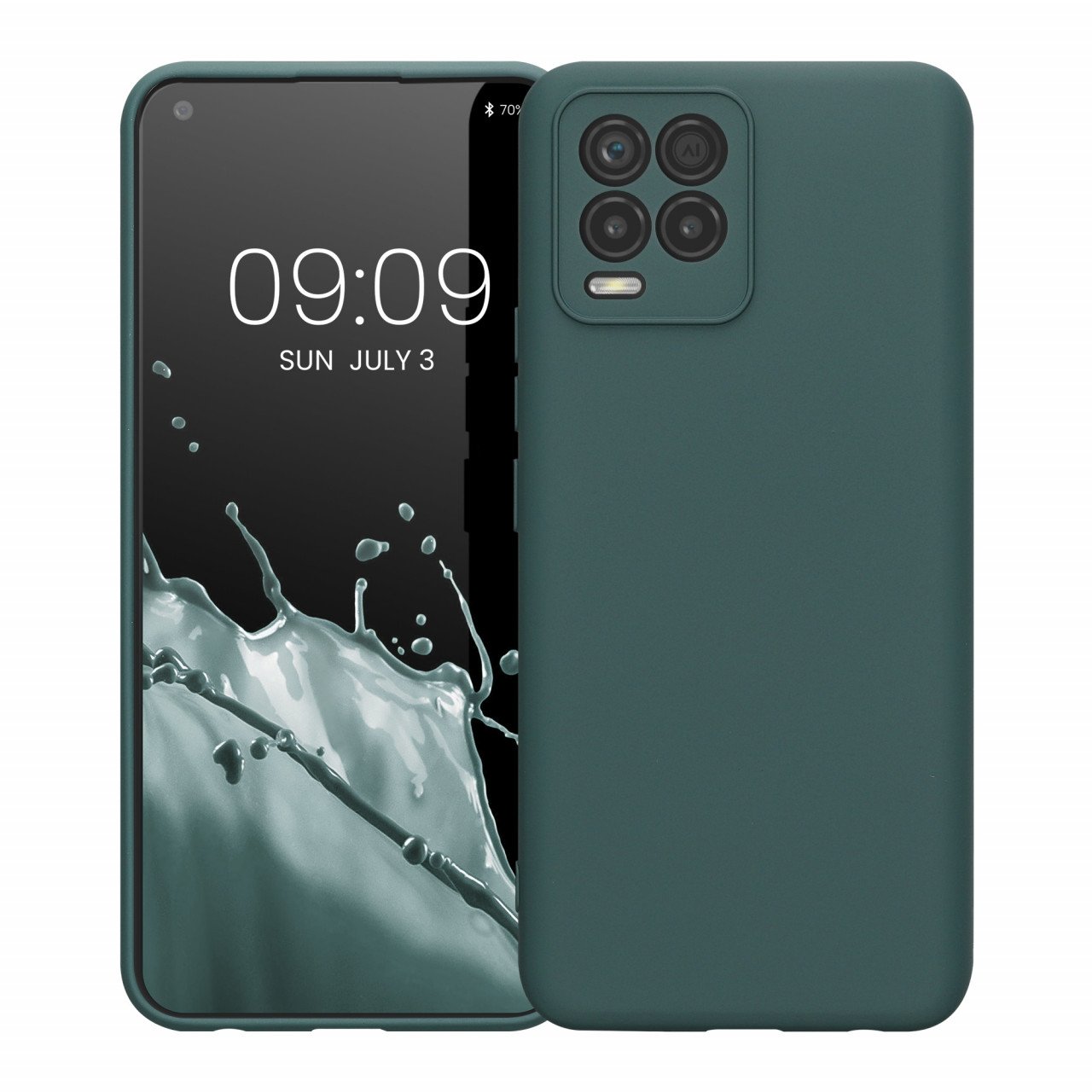 Husa Kwmobile pentru Realme 8 (2021)/8 Pro (2021), Silicon, Verde, 57573.169