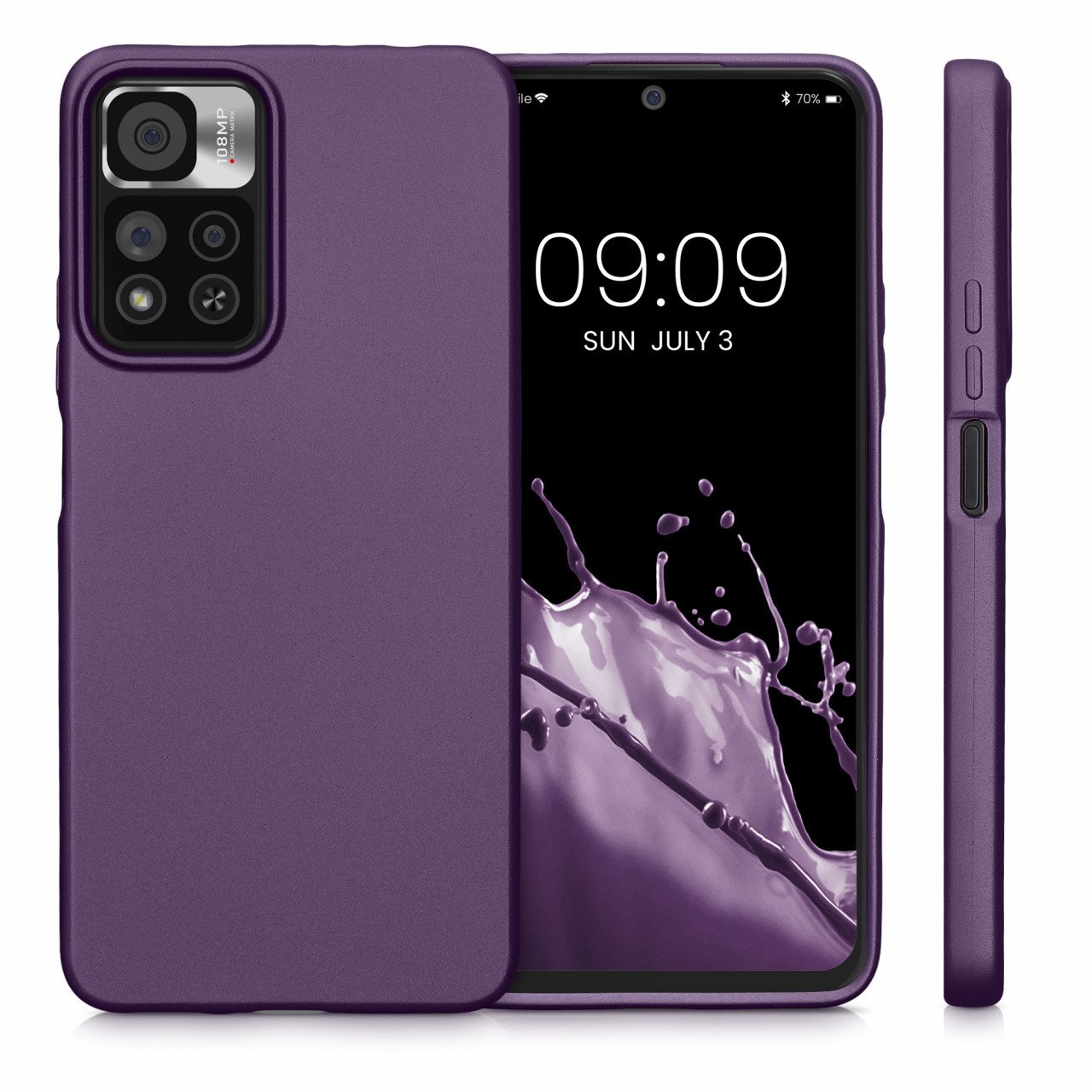 Husa Kwmobile pentru Xiaomi Redmi Note 11 Pro Plus 5G, Silicon, Mov, 59142.115