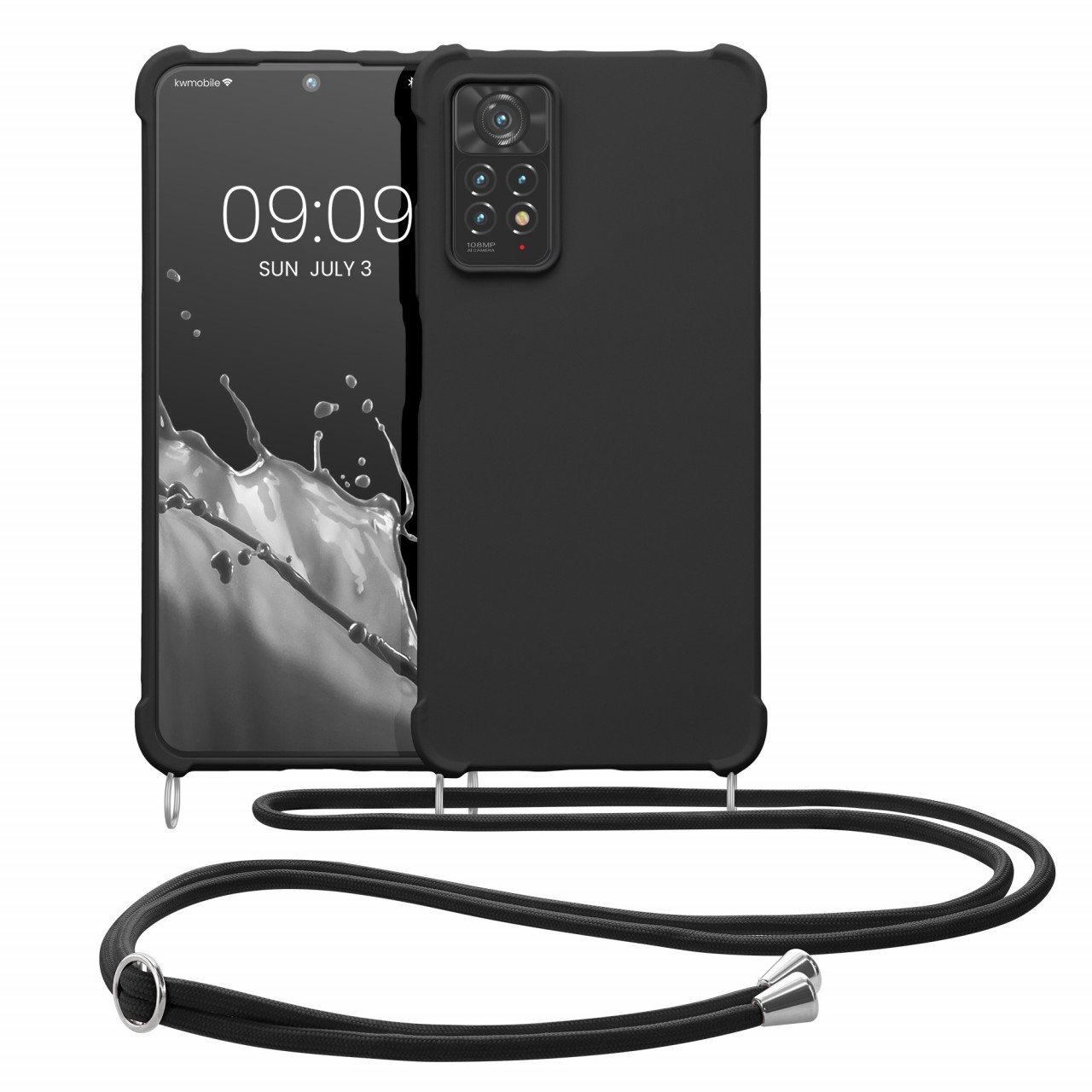 Husa Kwmobile pentru Xiaomi Redmi Note 11 Pro/Redmi Note 11 Pro 5G, Silicon, Negru, 58086.01