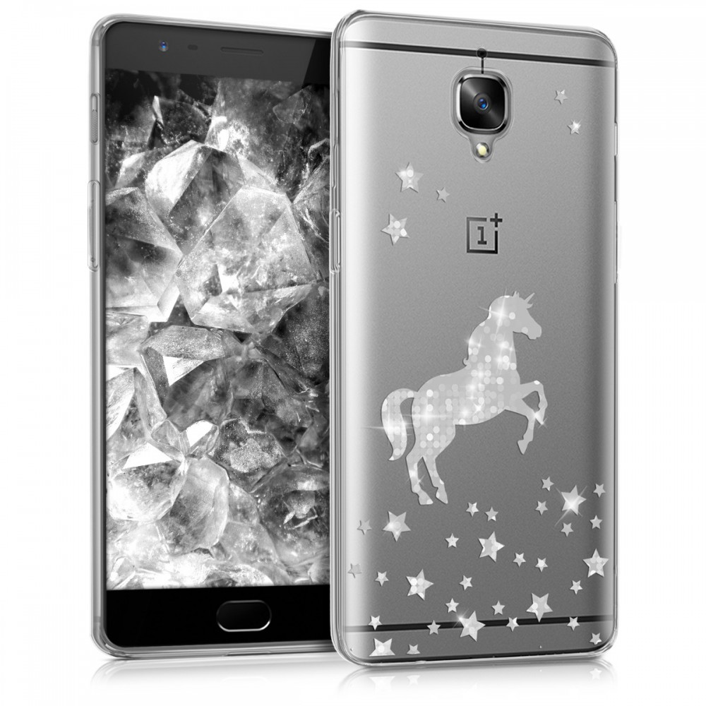 Husa pentru OnePlus 3, Silicon, Silver, 39796.09