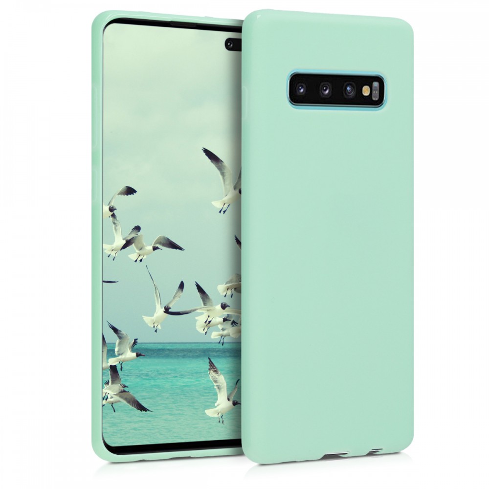 Husa pentru Samsung Galaxy S10 Plus, Silicon, Verde, 47455.50