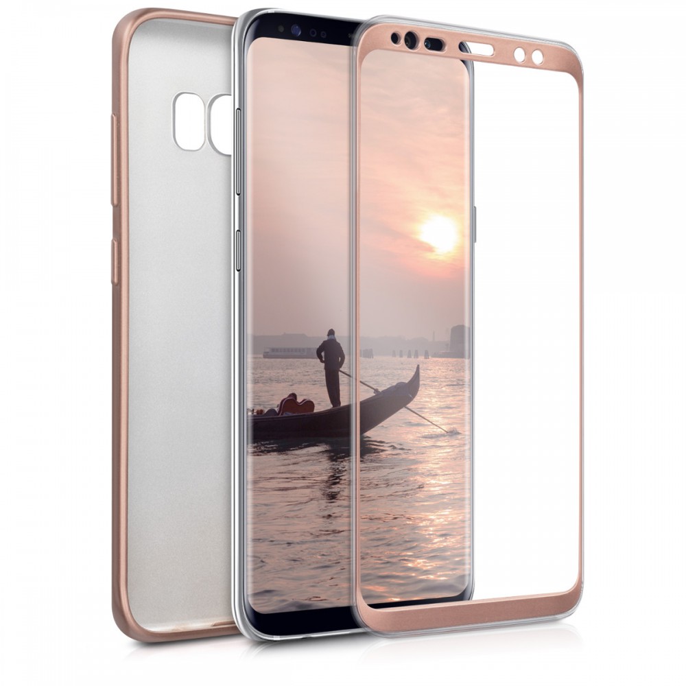 Husa pentru Samsung Galaxy S8 Plus, Silicon, Rose Gold, 42755.31