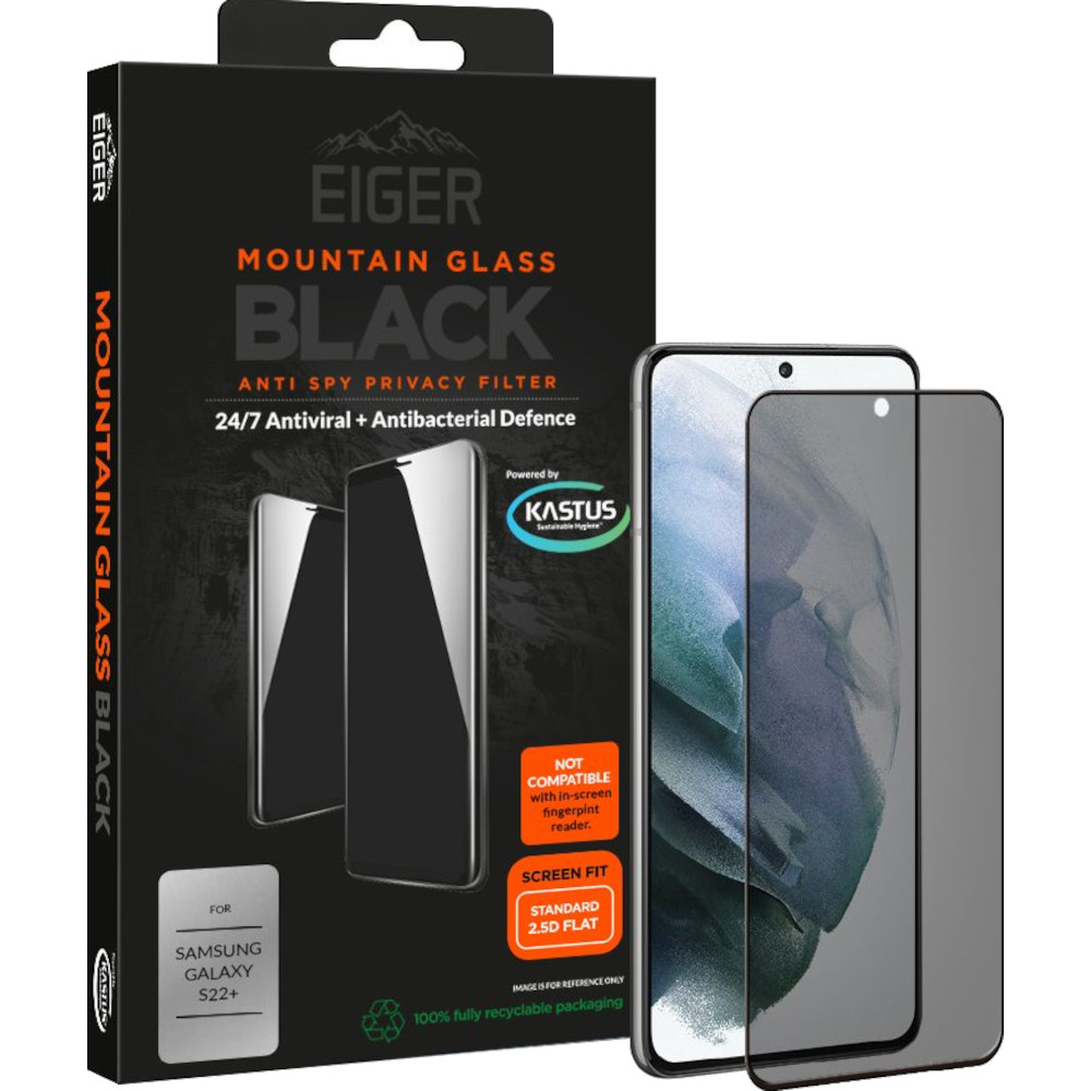 Folie Samsung Galaxy S22 Plus Eiger Sticla 3D Privacy Mountain Glass Black