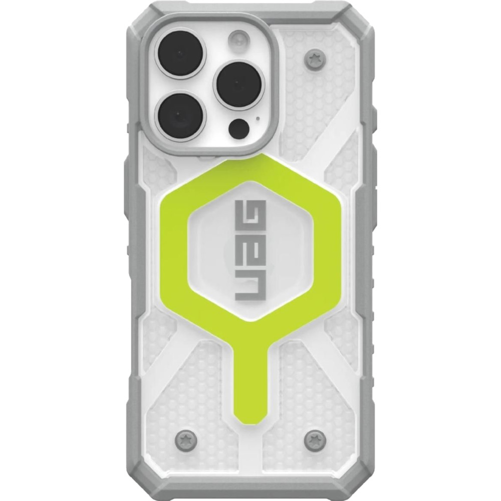 UAG Husa Pathfinder Clear MagSafe iPhone 16 Pro Active Neon