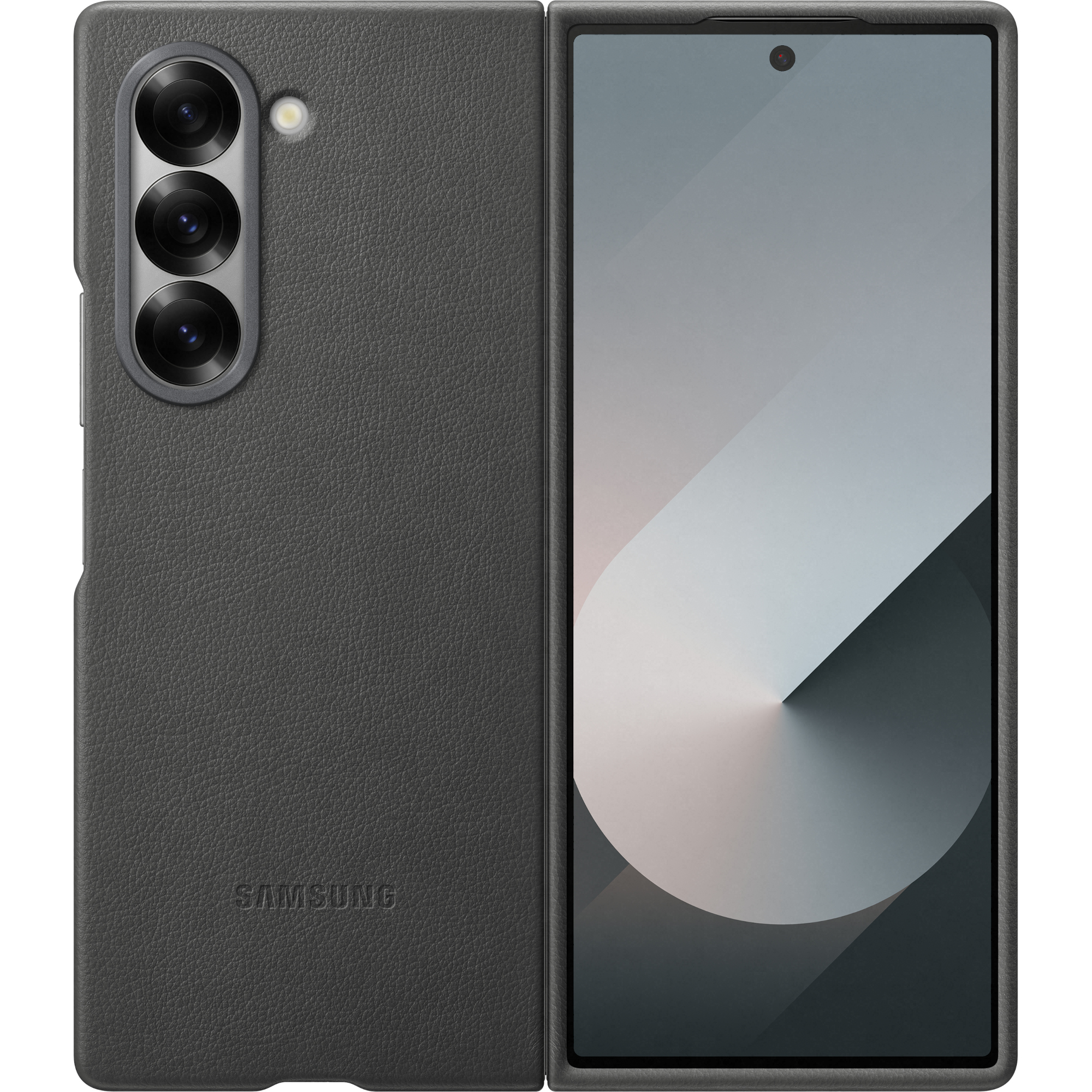 Husa Samsung Kindsuit Leather Case pentru Galaxy Z Fold 6, Gri