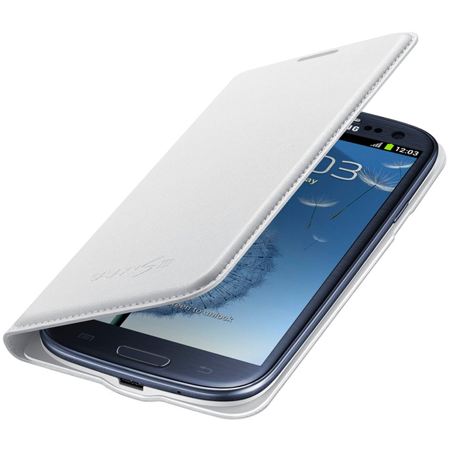 Husa Flip Wallet PU Samsung pentru Galaxy S3, Alb