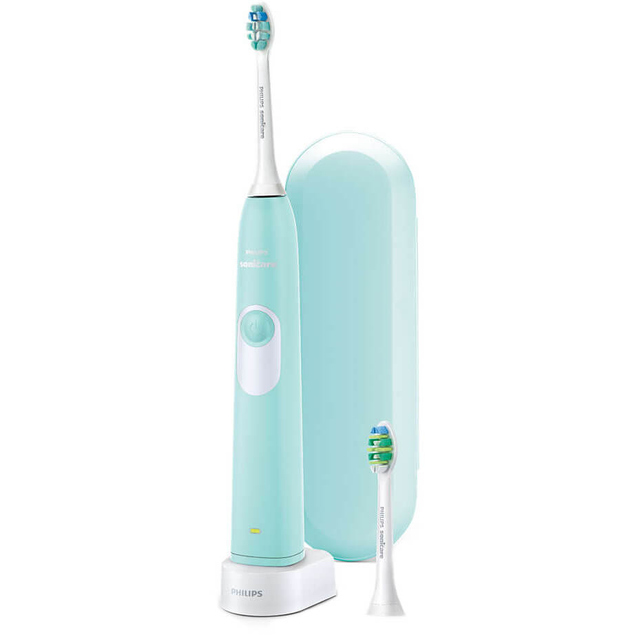 Periuta de dinti electrica Philips Sonicare Let`s Start HX6212/90, 31000 oscilatii, 1 program, 2 capete, Verde