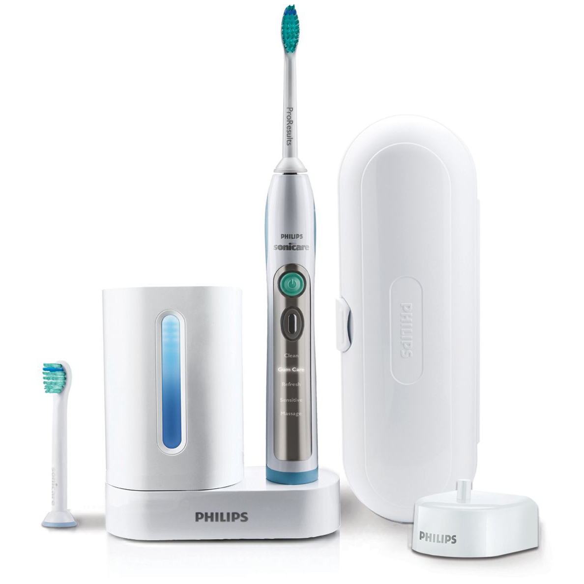 Periuta de dinti electrica Philips Sonicare FlexCare+ HX6972/10, 31000 oscilatii, 5 programe, 2 capete, Alb/Albastru