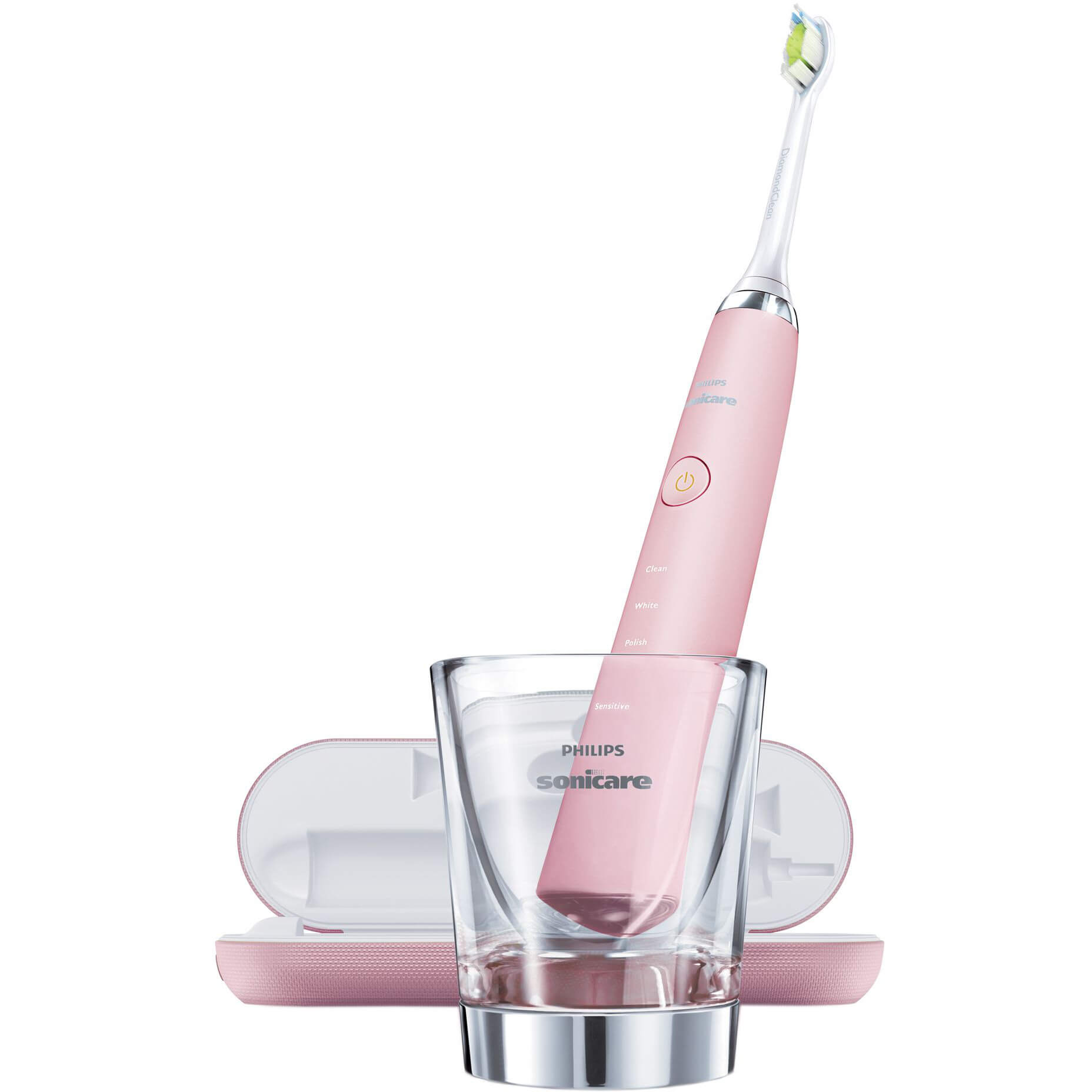 Periuta de dinti electrica Philips Sonicare DiamondClean HX9362/67, 62000 oscilatii, 5 programe, 2 capete, Roz