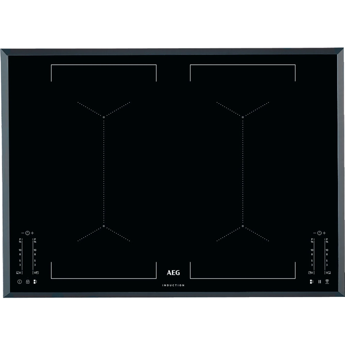 Plita incorporabila AEG IKE74451FB, Inductie, 4 zone de gatit